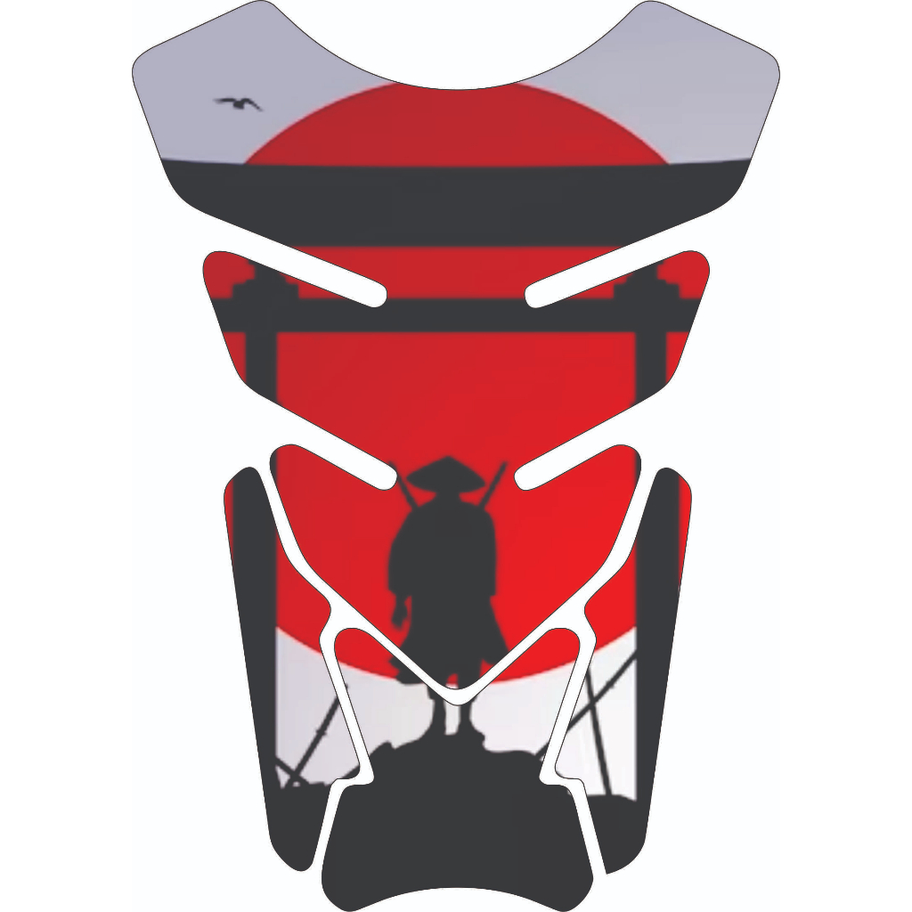 Protetor De Tanque Moto Resinado Tankpad Modelo Samurai Japonês 2236