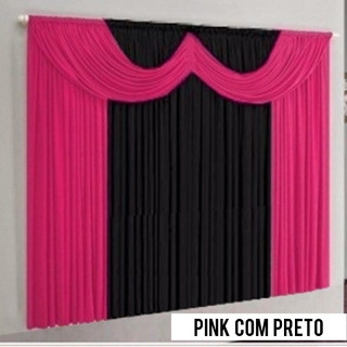 Cortina Paris 2,00m x 1,70m Para Sala Quarto E Decorações Varão Simples