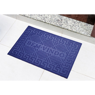 1 - Tapete de Porta Antiderrapante Capacho Para Entrada Bem Vindo 58 x 38 cm 60% Poliéster 40% PVC - Qualidade - Envio Rápido