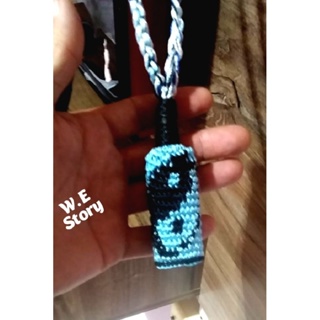 Porta Bic de Crochê Tony country/Colar azul  bb em Oferta na Shopee