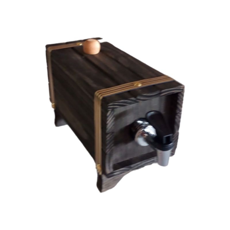 suporte madeira porta cachaça pinga estilo barril com capacidade 900 ml interno