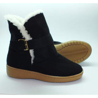 Botinha de Lã Pelo feminina Inverno Frio