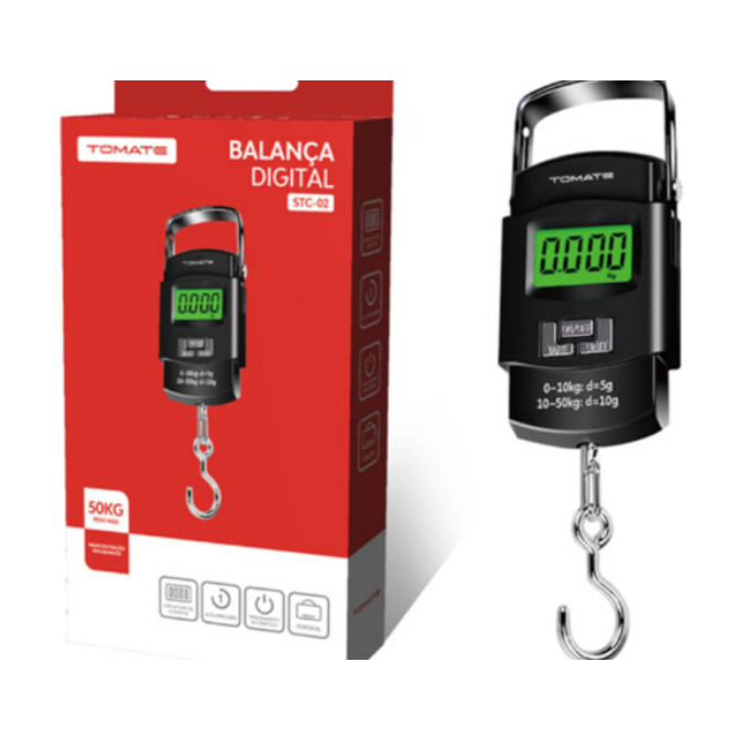 Balança Digital De Mala Viagem Portátil Até 50kg Tomate STC-02