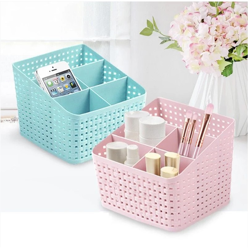 Organizador Multifuncional  de Mesa para Escritório Quarto Porta Canetas Maquiagem