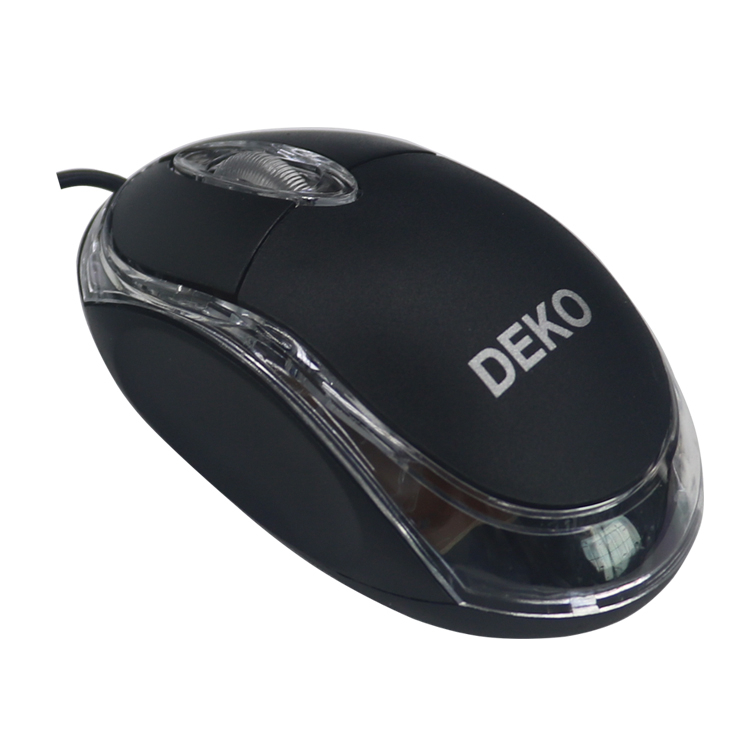 Mouse Óptico Preto USB  MOUSE OPTICO PRETO USB DEKO RL-M01 - Kit 10 Unidades