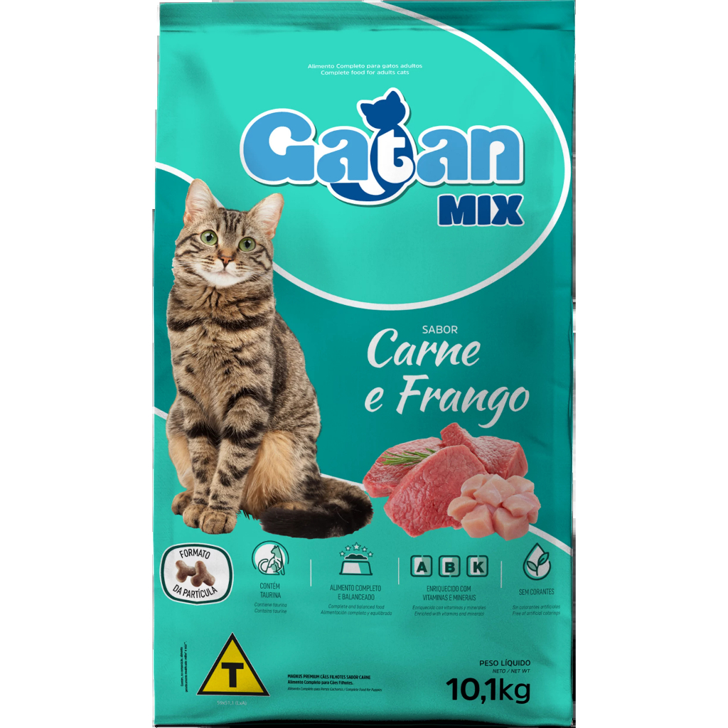 Ração Gatan Mix Gatos Adultos Carne E Frango 20 kg em Oferta na Shopee