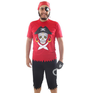 Fantasia Pirata Caveira Masculino Adulto