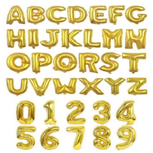 Balão Metalizado Letra 40 Cm 1 Unidade - Dourado em Oferta na Shopee