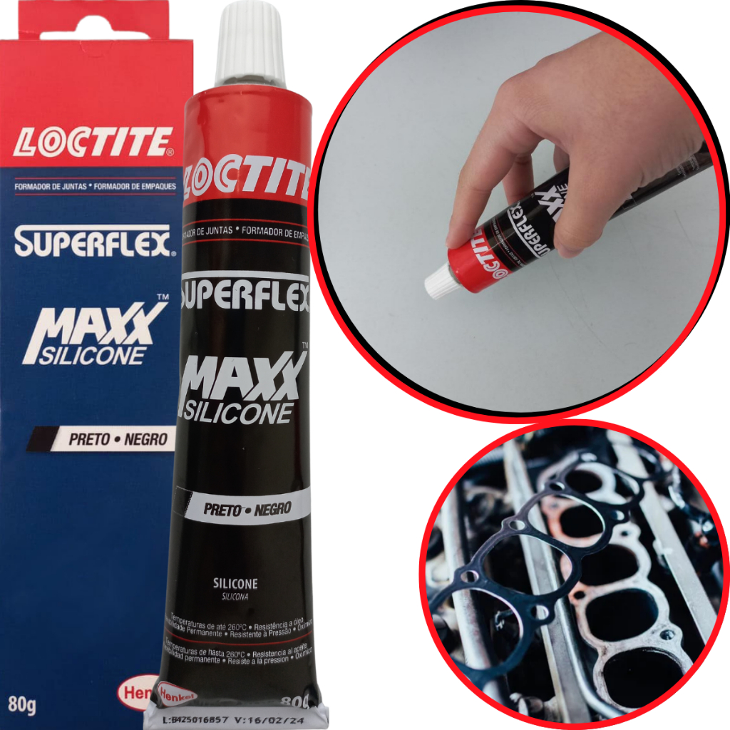 Silicone Alta Temperatura Preto Superflex Maxx Loctite 80g - Home & Living