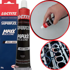 Silicone Alta Temperatura Preto Superflex Maxx Loctite 80g