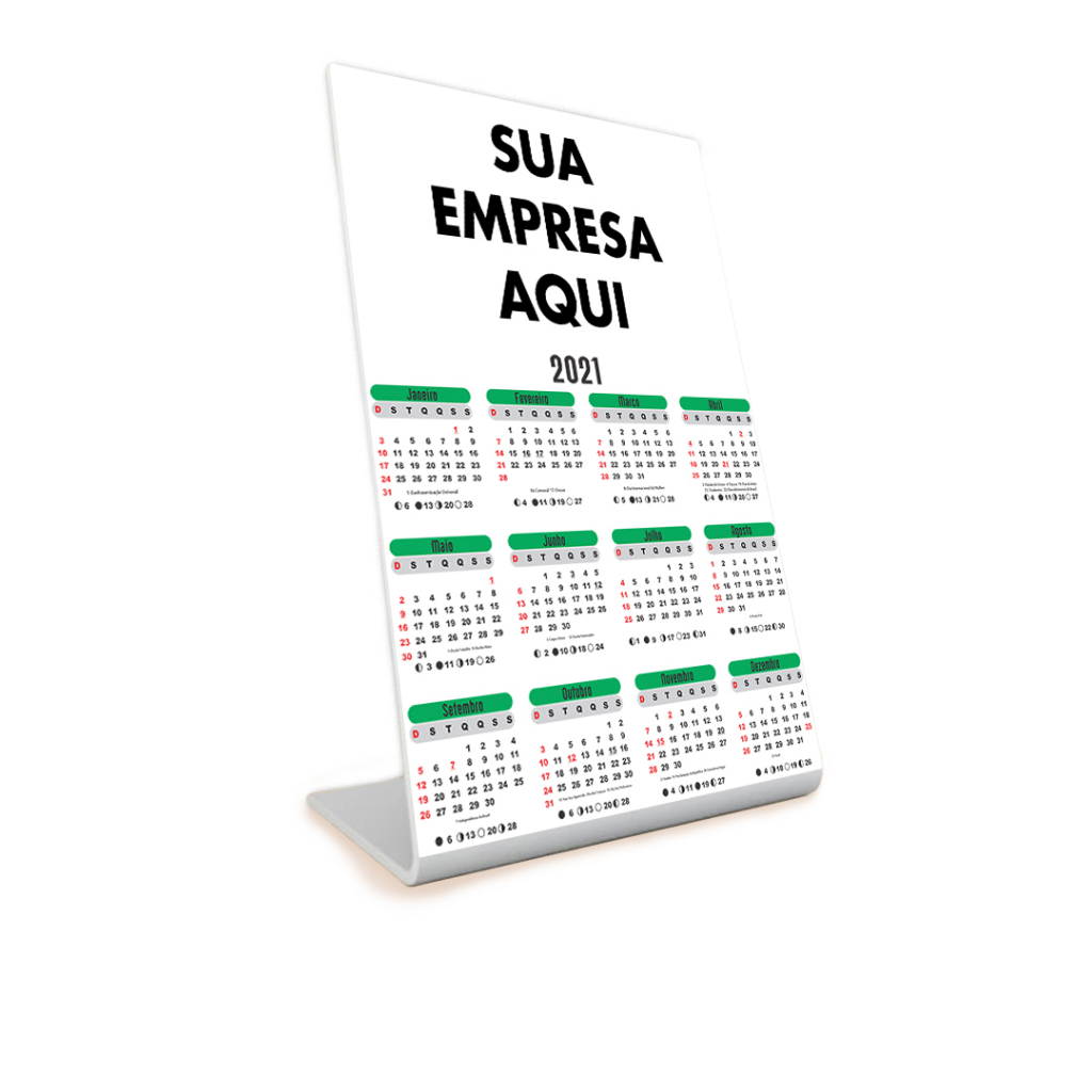Kit 1000 Calendário de Mesa Personalizado com a sua Logo da Empresa
