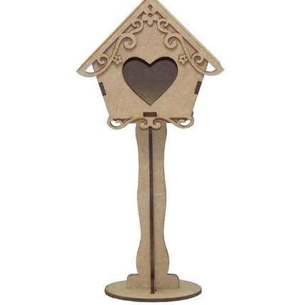Miniatura Casinha de passarinho 20 cm - MDF  2,8 mm casa de passarinho enfeite de jardim festa jardim decoração