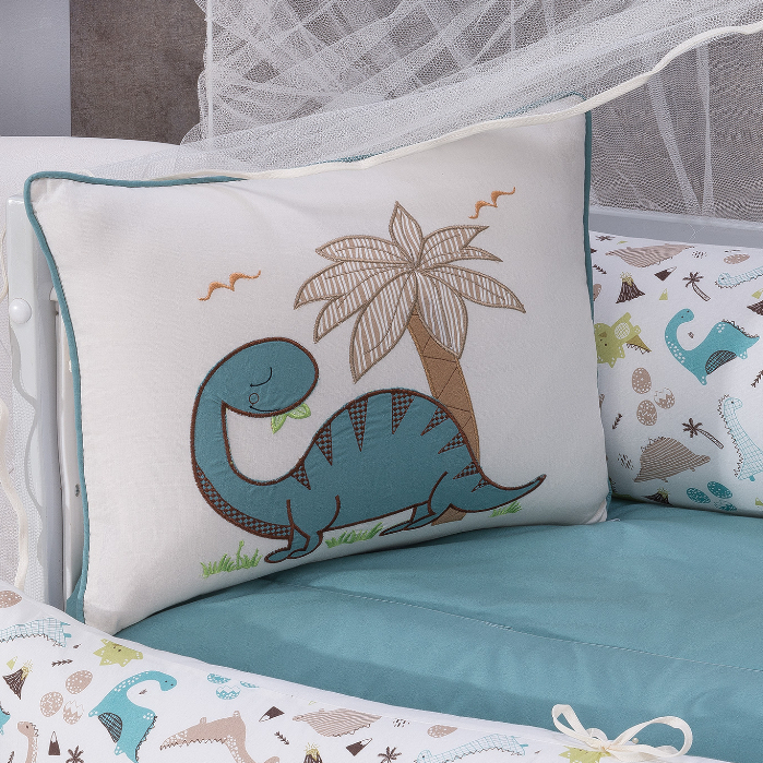 KIT ENXOVAL PARA MINI BERÇO DINOSSAURO VERDE NEUTRO MENINO em Oferta na Shopee