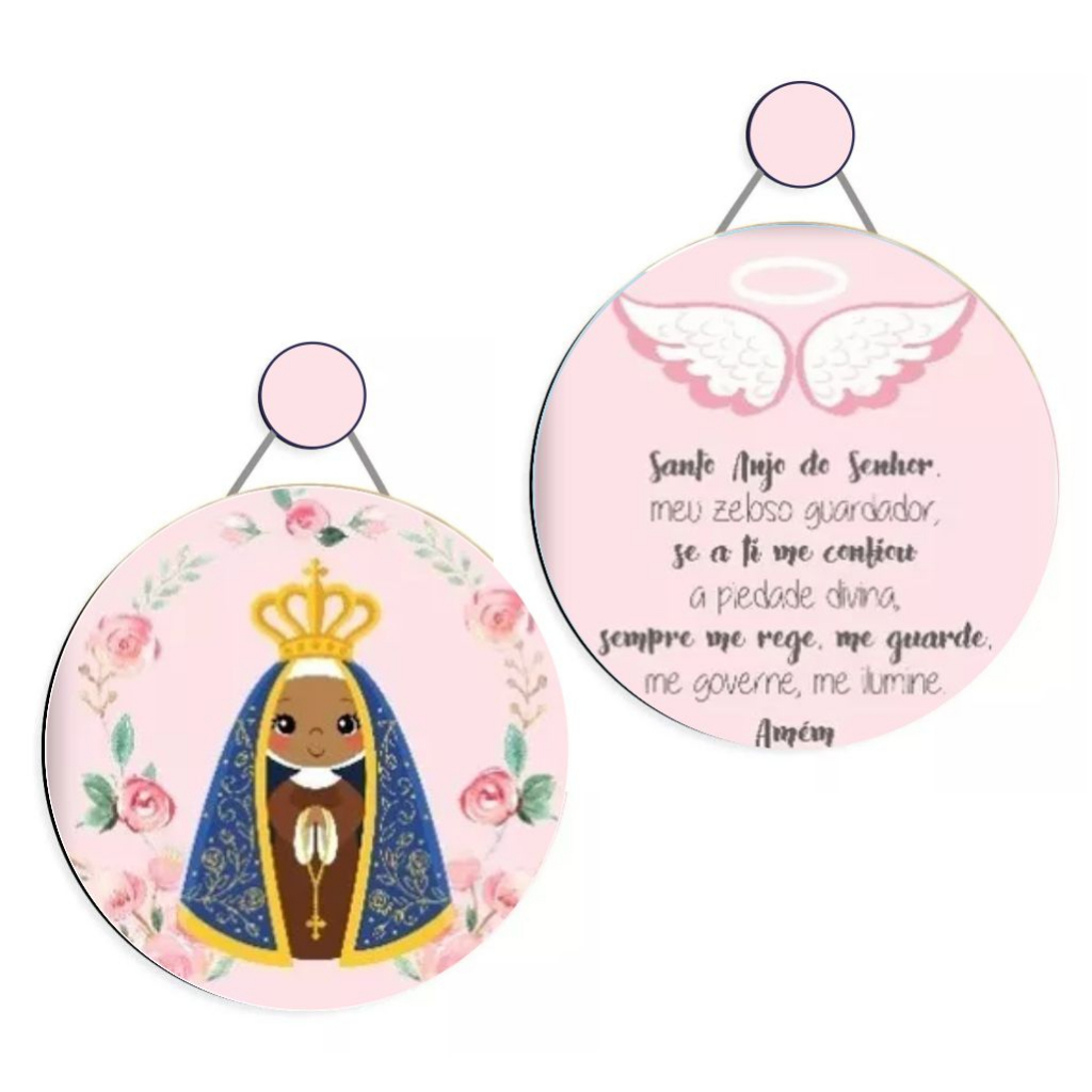 ENFEITE DECORATIVO NOSSA SENHORA APARECIDA INFANTIL 2 PEÇAS