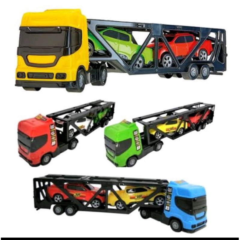Mini Caminhão Cegonheiro Brinquedo com 02 Carros em Oferta na Shopee