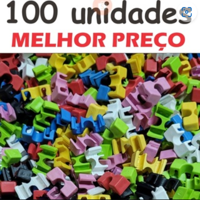 Kit 100  Suporte Hashi Borrachinha Para Hashi e Para Moto Adaptador Clip