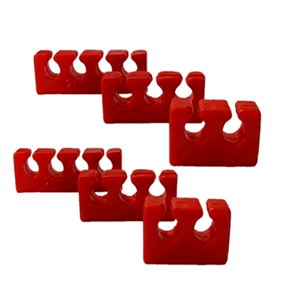 Separador Cabos De Vela 10mm Silicone Vermelho 6peças Melpis