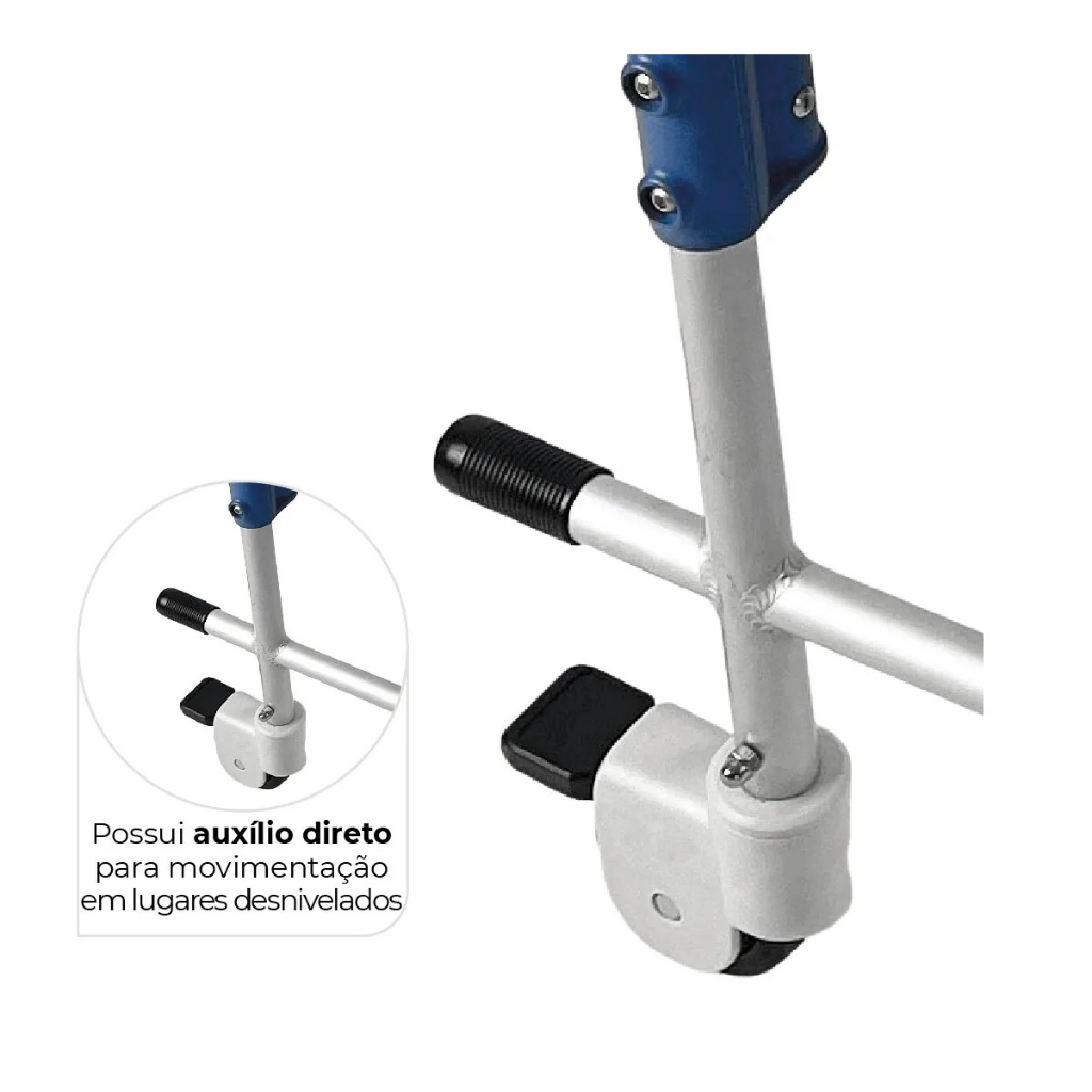 Cadeira de Banho Higiênica Alumínio D60 Dellamed Conforto Para Usuários