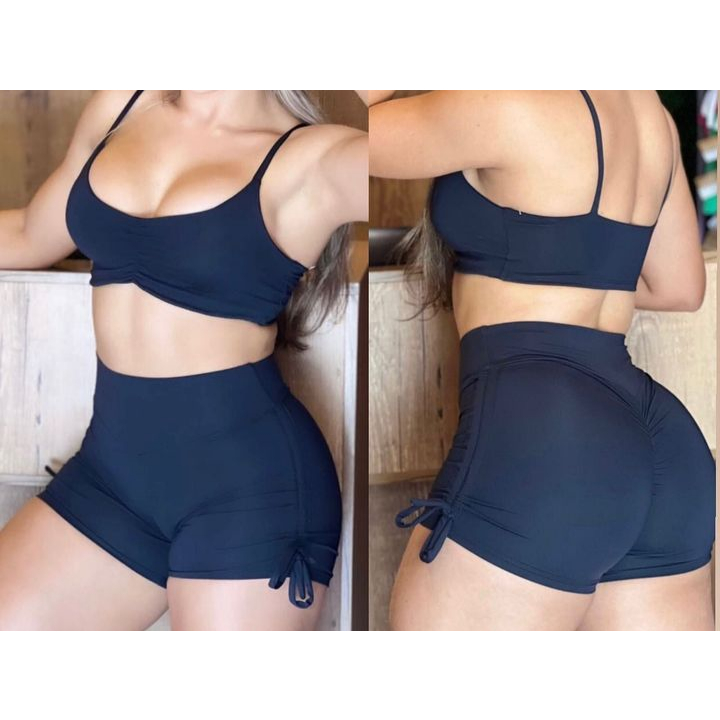 Shorts Fitness  LEVANTA E EMPINA BUMBUM COM ou S/ Amarração lateral
