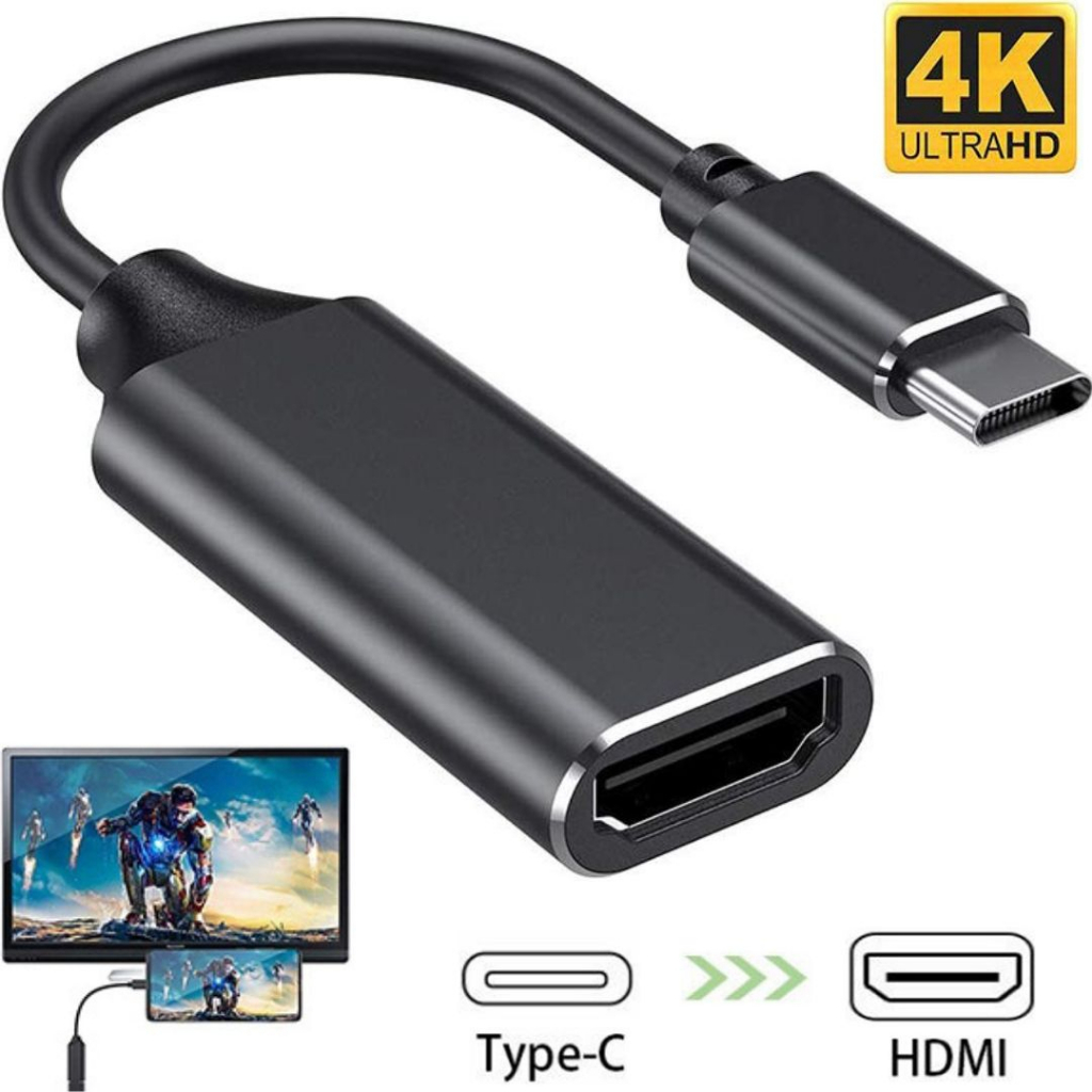 Cabo Adaptador Conversor Video 4k HD Usb Tipo C para HDMI DisplayPort