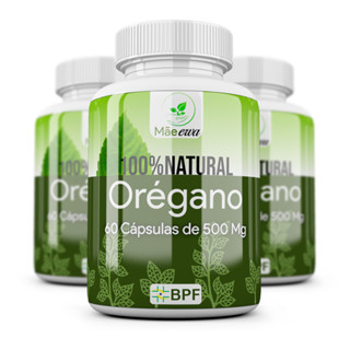 Orégano Natural Cápsulas 500mg 3 Frascos Manjerona Silvestre