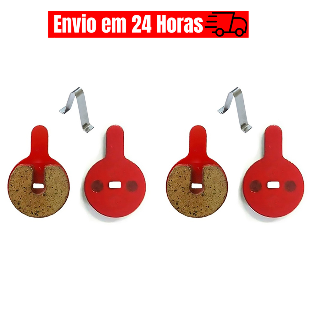 2 Pares de Pastilha Freio a Disco Mecânico Paco, Absolute, Gts, Tsw, Veloforce