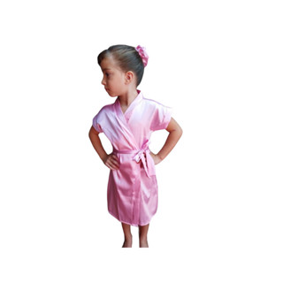 Robe Roupao Infantil De Cetim