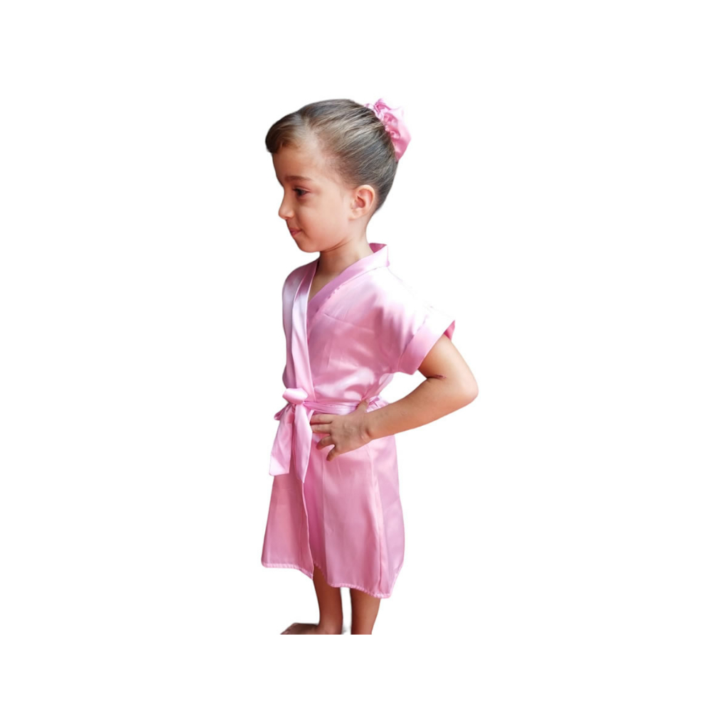 Hobby Robe de Cetim Infantil Casamento Daminha
