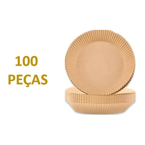 100 Peças Air Fryer Forro De Papel Tapete Antiaderente Óleo Cozinha Meio Ambiente
