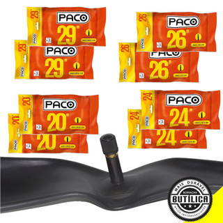 Par 2 Camara De Ar Bike Bicicleta Aro 20 24 26 29 Bico Valvula Grossa Resistente Mtb