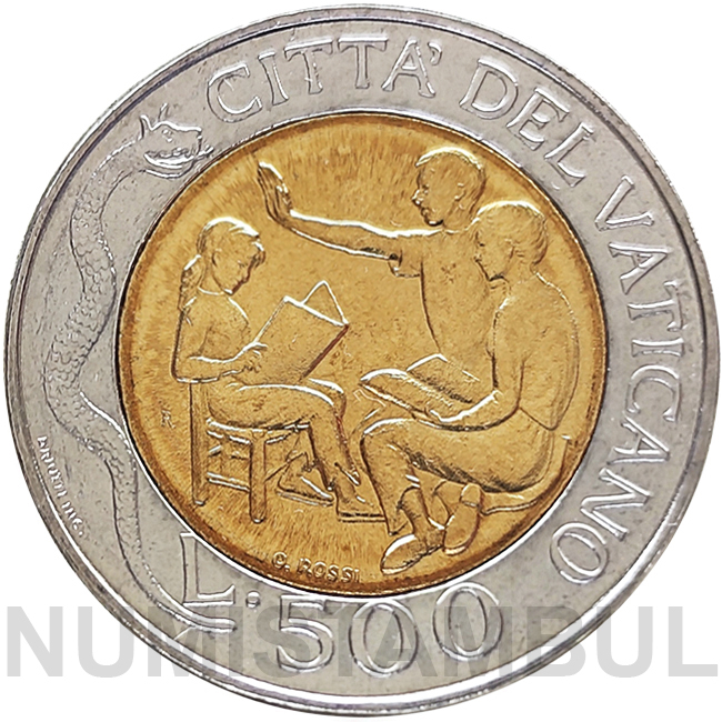 Vaticano - 500 Liras 1996 (iluminação)