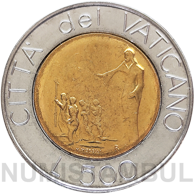 Vaticano - 500 Liras 1991 (evangelização)