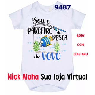 BODY BEBÊ PARCEIRO DE PESCA DO VOVÔ CÓD 9487 em Oferta na Shopee