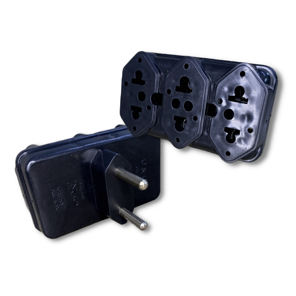 Kit 5 Plugs Adaptador De Tomada T Benjamin Com 3 Saídas