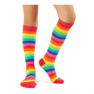Meia Colorida Cano Médio ou Meia alto - Infantil e Adulto 22 ao 40 - Arco Iris