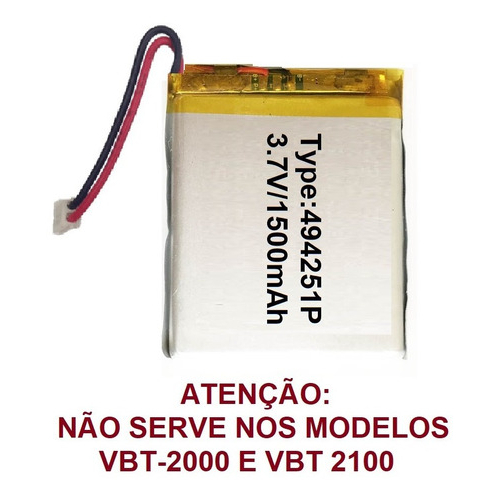 Bateria Baba Eletronica Só Serve Na Vbt 2400 Vbt-2400