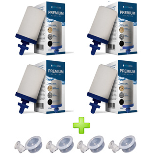 Kit 4 Velas Tripla Ação + 4 Boias Para Filtro De Barro Bebedouro Por Gravidade em Oferta na Shopee