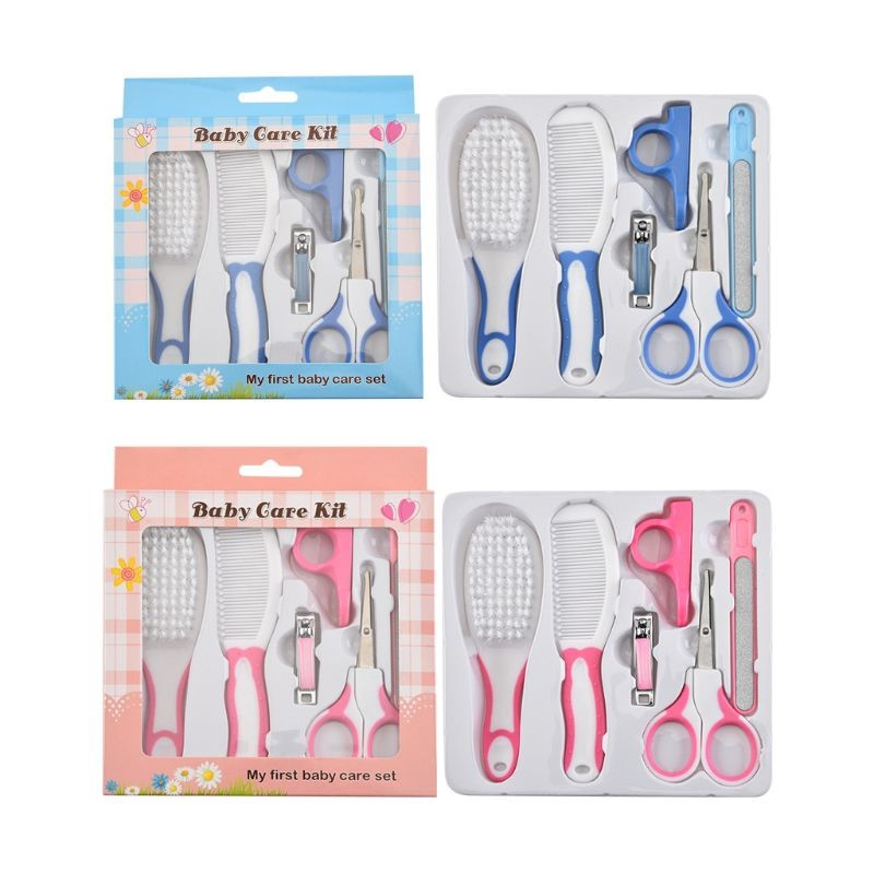 Kit Cuidados para Bebê Higiene diária Recém Nascido Rosa e Azul