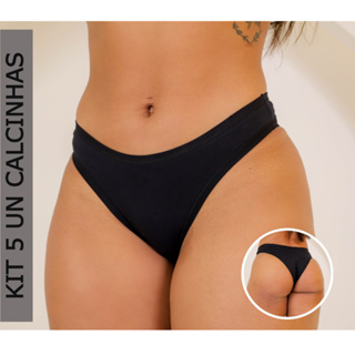 KIT 5 Un Calcinha  Algodão Cotton 100% Antialergica Feminina Conforto Reforçada PURO ALGODÃO em Oferta na Shopee