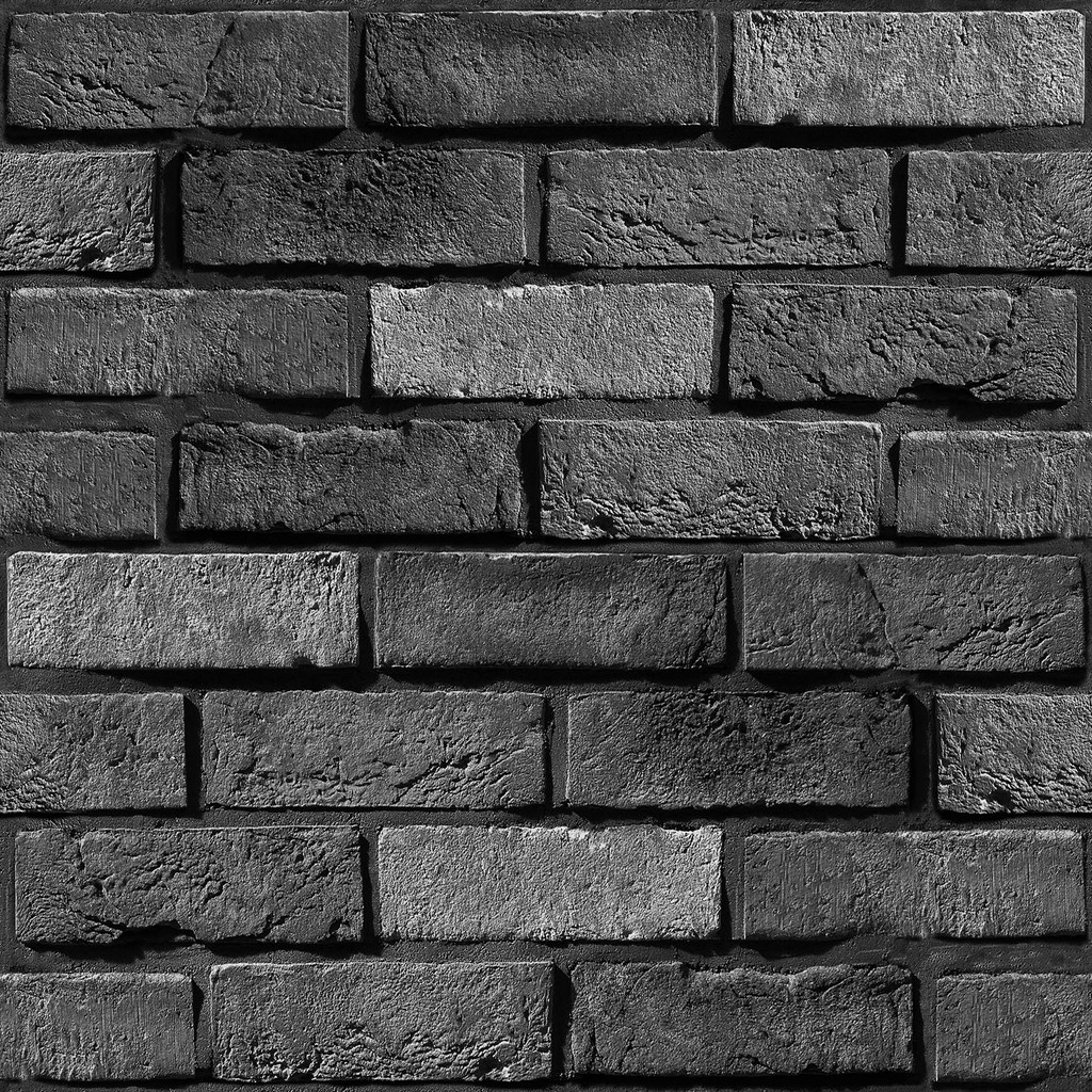Papel de Parede Tijolinho Mineiro Preto Efeito 3D Envelhecido Lavável Quarto Sala em Oferta na Shopee