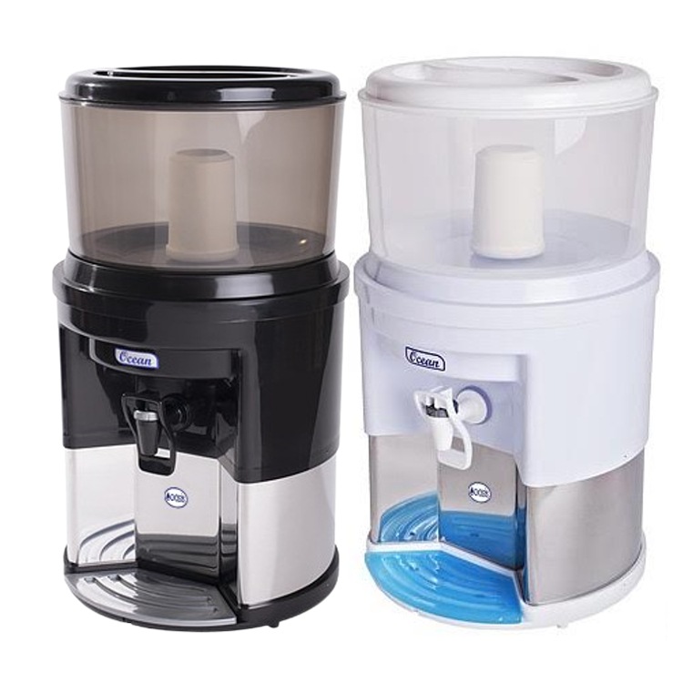 Filtro De Água 7 Litros Base Inox com 1 Vela Carvão Ativado mas uma Boia Dosadora - Branco e Preto em Oferta na Shopee