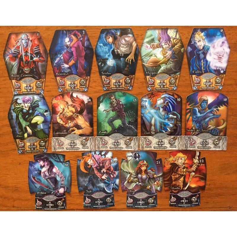 Coleção Cards Vampiros da Elma Chips Lote 2 Tazos Raros para colecionadores