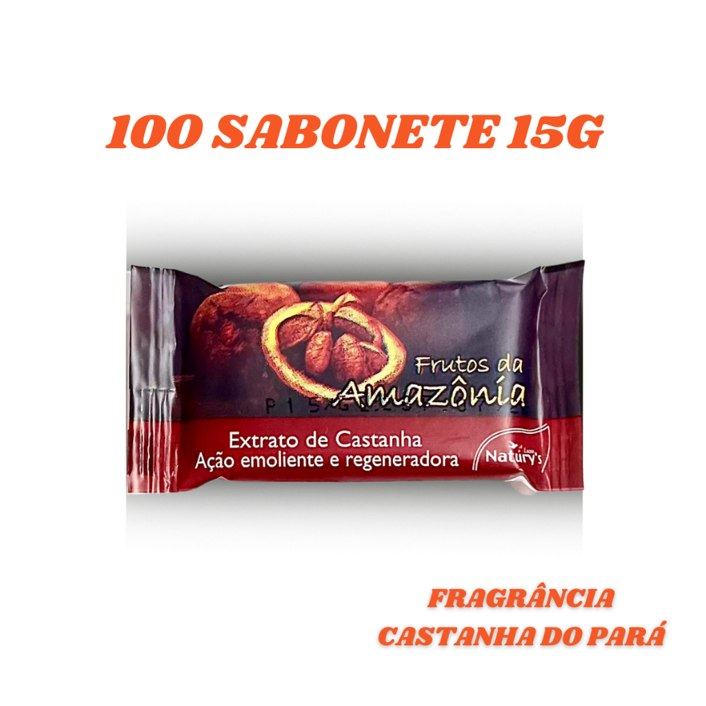 Kit 100 Mini Sabonete 15g Hotel Motel Pousada Castanha Luxo