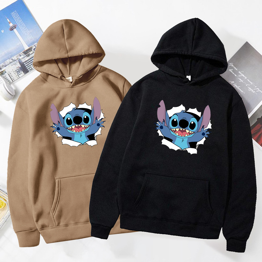 Blusa Inverno Moletons Estampado Lilo E Stitch Fofo Feminino Promoção
