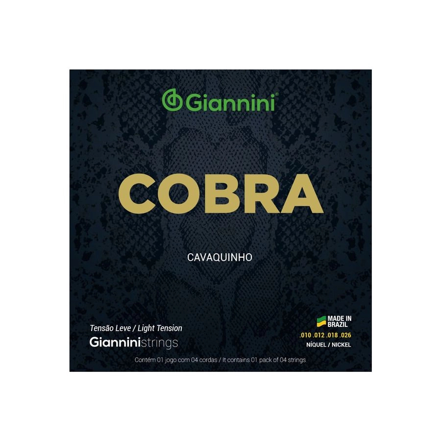 Encordoamento Corda Giannini Cobra Para Cavaquinho Tensão Leve GESCL