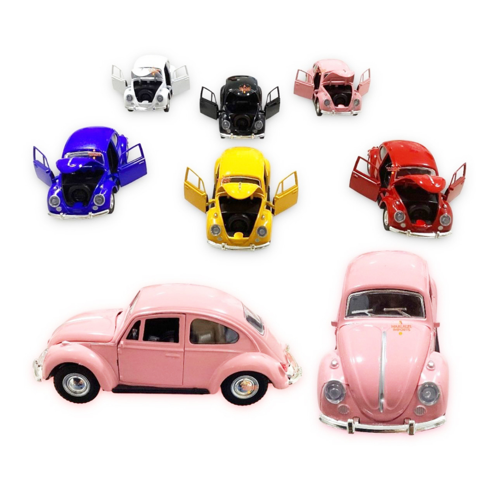 Carrinho De Ferro Fusca Fusquinha Abre Porta Capô Fricção Miniatura