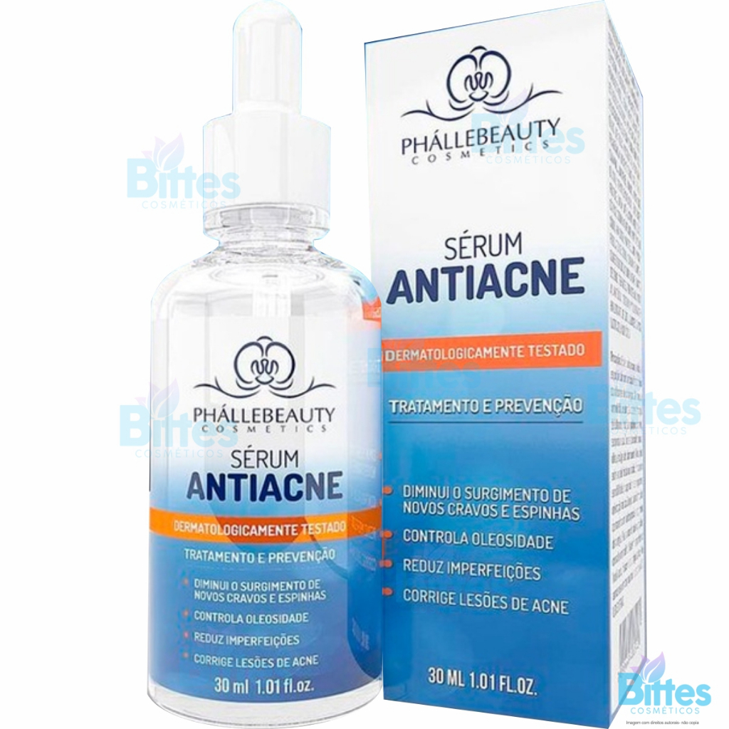 SERÚM ANTIACNE PHÁLLEBEAUTY COSMETICS TRATAMENTO ESPINHAS E CRAVOS