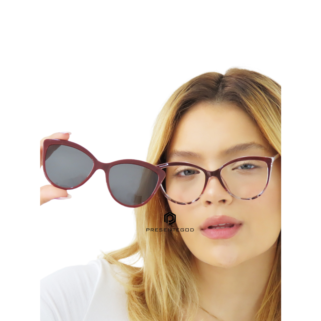 ÓCULOS DE SOL FEMININO CLIPON LENTE GATINHO CF100C3