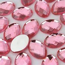chaton OVAL COLAGEM 10 X 14 mm ( COR ROSA ) em Oferta na Shopee