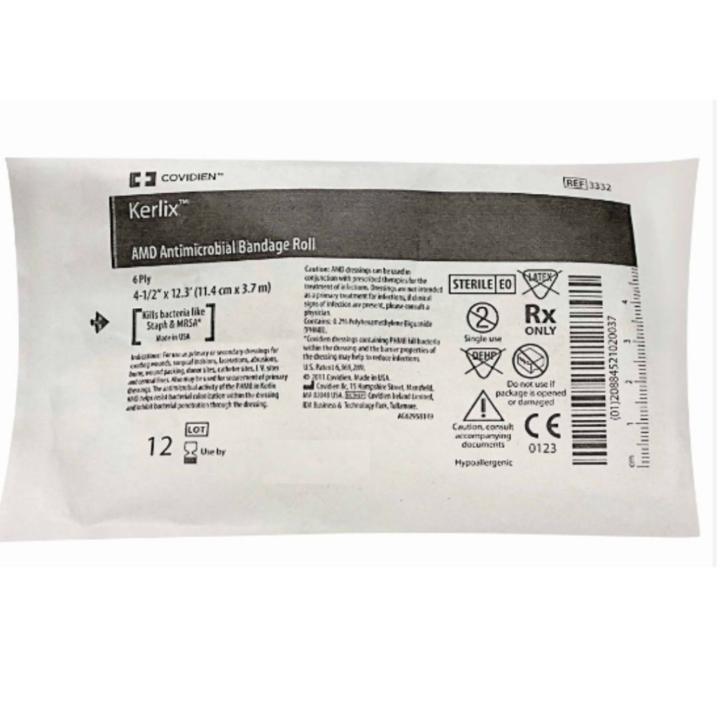 Curativo Bandagem Covidien Kerlix Amd Rolo de 11,4cm x 3,7m Para Tratamento De Feridas — imagem 2 de 2